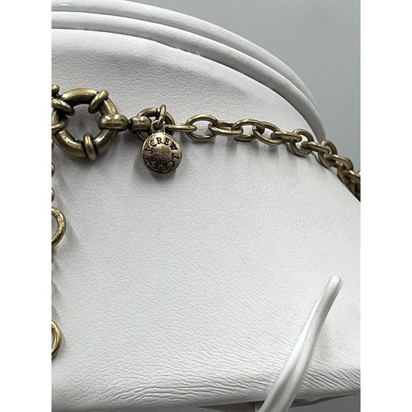 J. Crew Fan Feather Leaves Rhinestone Bling Collar Necklace‎ - Picture 10 of 14